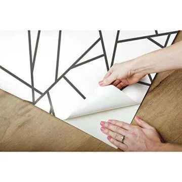 RoomMates RMK11267WP Black Fracture Peel and Stick Wallpaper