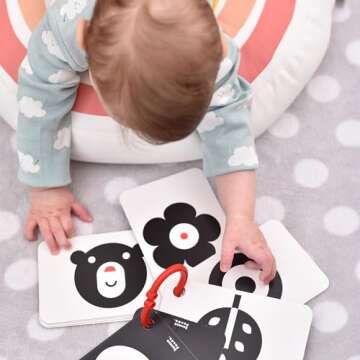 Banana Panda High Contrast Baby Flash Cards - 10 Large Black and White Double-Sided Cards - Speciall...