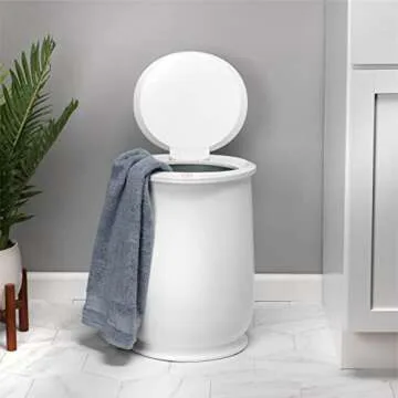 Homewerks Towel Warmer, Luxury Towel Warmer Fits Two Large Bath Towels for Bathroom or Spa, Blanket Warmer, Bucket Style, White Auto Shut Off 60 Minute Timer