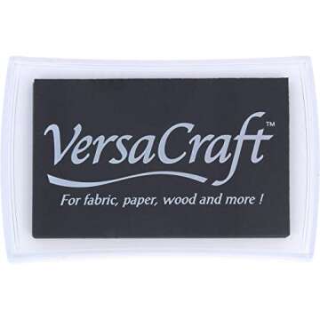 Tsukineko VersaCraft Multipurpose water-based pigment ink (VK-182 Real Black) (Original Version)