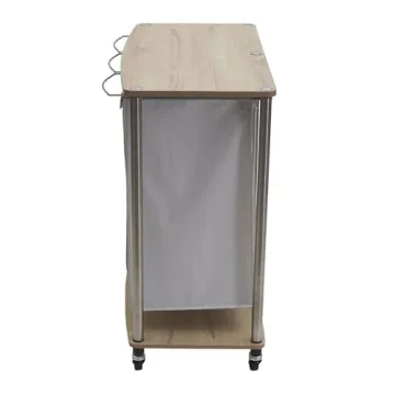 Household Essentials 3-Bag Laundry Cart With Folding Table