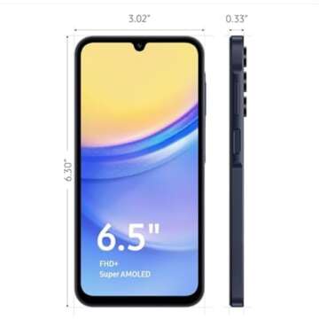 Samsung Galaxy A15 5G, 128GB, Stylish Design, Secure Smartphone