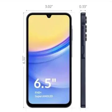 Samsung Galaxy A15 5G, 128GB, Stylish Design, Secure Smartphone