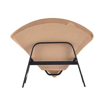 Coffee Filter Holder for Cone & V60 Coffee Filters - CAFEMASY Metal Coffee Filter Paper Holder Rack ...