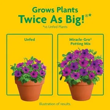Miracle-Gro Potting Mix, For Container Plants, Flowers, Vegetables, Annuals, Perennials, Shrubs, Feeds for up to 6 Months, 16. qt., 2-Pack