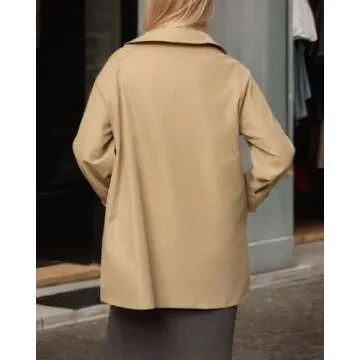 Kedera Bow Toggle Trench Coat Jacket - Stylish Long Sleeve Denim Outfit