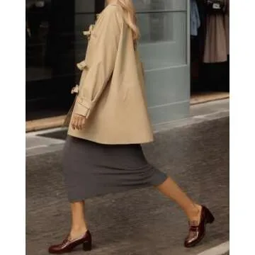 Kedera Women’s Bow Toggle Trench Coat - Trendy & Cozy