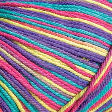 Knit Picks Dishie Multi Worsted Weight 100% Cotton Yarn - 100 g (Summer Jams)