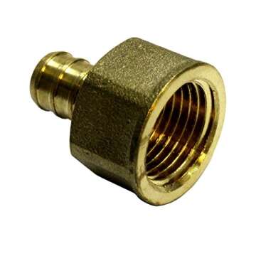 3/4" Pex Female Adapter NPT 3/4 inch Brass (pack of 3) Threaded Crimp Fitting (PEX-FA-34)