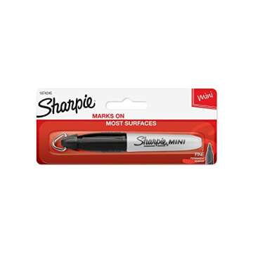 SHARPIE Mini Permanent Marker, Fine Point, Black, 1 Count