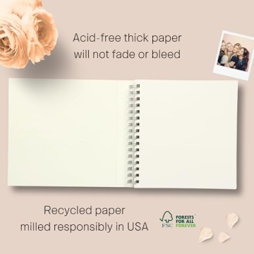 Rustic Wedding Guest Book with 90 Pages for Cherished Memories