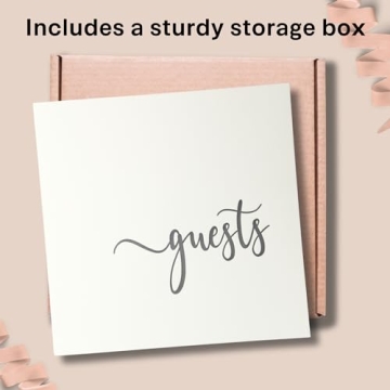 Rustic Wedding Guest Book with 90 Pages for Cherished Memories