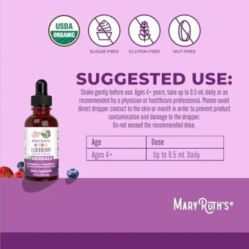 MaryRuth Organic Elderberry Liquid Drops for Kids