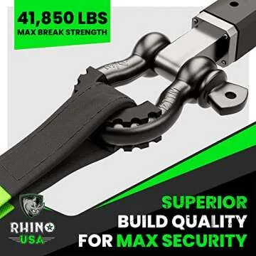 Rhino USA D Ring Shackles - 41,850lb Strength for Off-Road