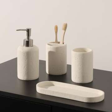 Haocoott 5PCS Modern Bathroom Accessories Set for Style