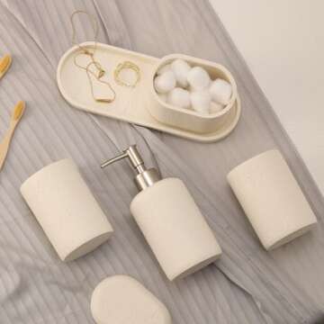 Haocoott 5PCS Modern Bathroom Accessories Set for Style