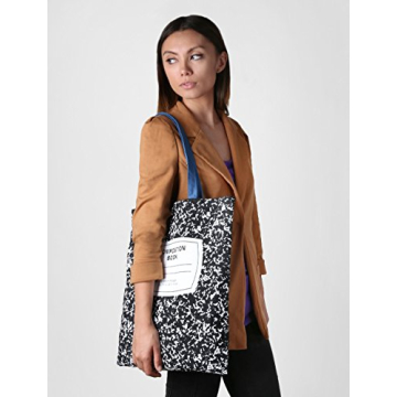 Out of Print Composition Notebook Tote Bag Stylish Accessory