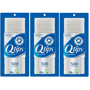 Q-tips Cotton Swabs Pack of 3 - 500 Count, Perfect for Baby and Pet Care