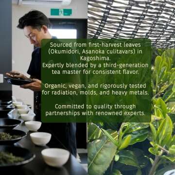 Midori Spring Organic Ceremonial Grade Matcha - Gold 1st Harvest Blend, Japanese Stone Ground Green Tea Powder, Radiation, Gluten Free, Vegan