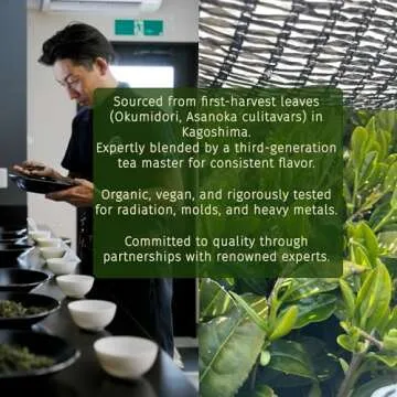 Midori Spring Organic Ceremonial Grade Matcha - Gold 1st Harvest Blend, Japanese Stone Ground Green Tea Powder, Radiation, Gluten Free, Vegan