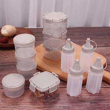 Baolaili Mini Jam Bottles for Sauces & Spices - 4pcs