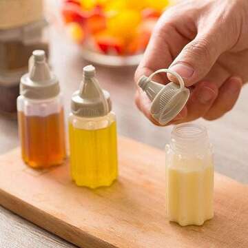 Baolaili Mini Jam Bottles for Sauces & Spices - 4pcs
