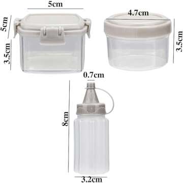 Baolaili Mini Jam Bottles for Sauces & Spices - 4pcs