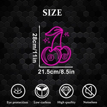 Trendy 8 Ball Cherries Neon Sign for Parties and Decor