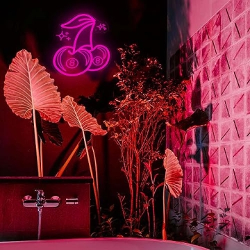 Trendy 8 Ball Cherries Neon Sign for Parties and Decor