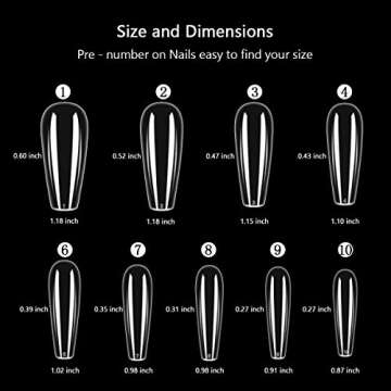 SAVILAND Gel X Nail Tips – Full Cover Nail Tips 500Pcs Coffin Nail Tips for Acrylic Nails Professional | Dipping Powder | Poly Nail Gel | Gel Nail Polish No Need to File Nail Art DIY Salon