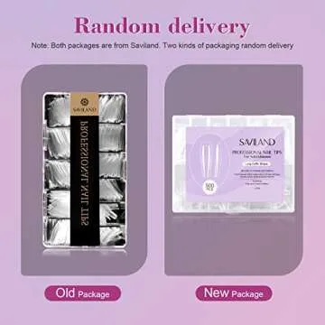 SAVILAND Gel X Nail Tips 500Pcs Coffin Nail Tips for DIY Beauty