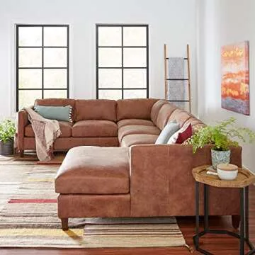 Amazon Brand – Rivet Contemporary Fir Decorative Blanket Ladder with Iron Rungs - 71.65" Height, Black and Natural Wood