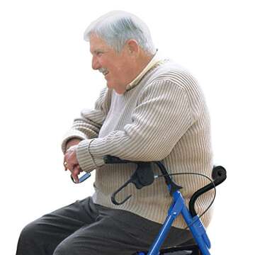 Hugo Mobility Portable Rollator Walker with 8-Inch Wheels