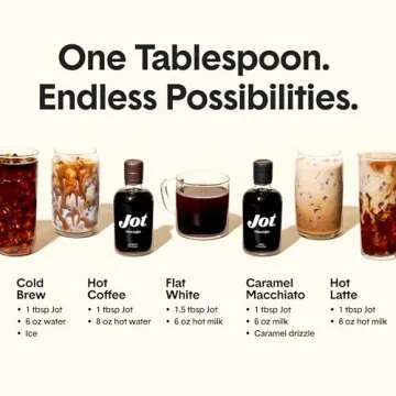 Jot Coffee Concentrate (Original) High Caffeine Cold Brew Coffee Concentrate Liquid for Iced Coffees, Instant Espresso, Hot or Cold Instant Coffees - Makes 14 Cups, 150mg Caffeine/Tbsp, Sugar Free