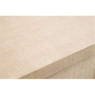 Bassett Mirror Magarao Bar Cabinet in Beige Raffia