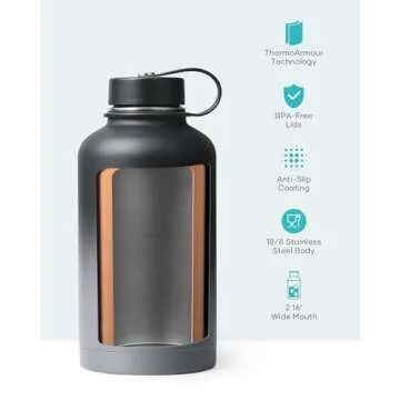 BUZIO 64oz Insulated Water Bottle - Perfect for All Activities