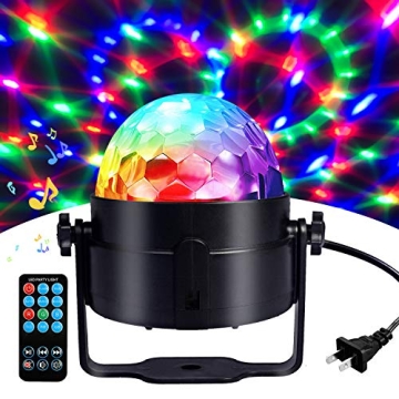 Disco Ball Disco Lights-COIDEA Party Sound Activated Storbe Light with Remote Control DJ Lighting,Le...