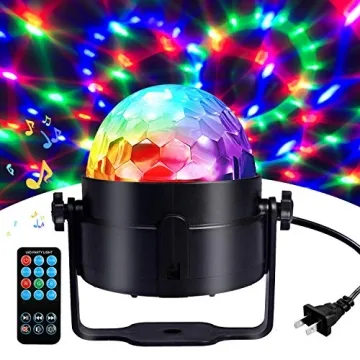 Disco Ball Disco Lights-COIDEA Party Sound Activated Storbe Light with Remote Control DJ Lighting,Le...