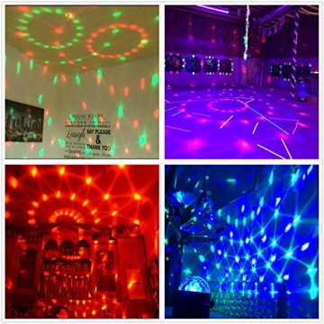 Disco Ball Disco Lights-COIDEA Party Sound Activated Storbe Light with Remote Control DJ Lighting,Led 3W RGB Light Bal, Dance lightshow for Halloween Home Room Parties Kids Birthday Wedding Show