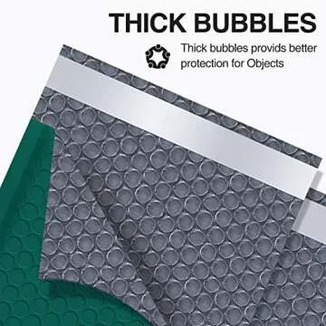UCGOU Bubble Mailers 8.5x12 Inch Green 25 Pack Poly Padded Envelopes #2 Medium Mailing Opaque Packaging Postal Self Seal Waterproof Boutique Shipping Bags
