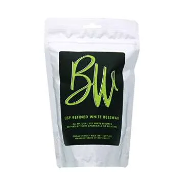 8 oz Beeswax US Pharmaceutical Grade White Resealable Bag by Enkaustikos