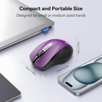 TECKNET Wireless Ergonomic Mouse with 24 Months Battery Life