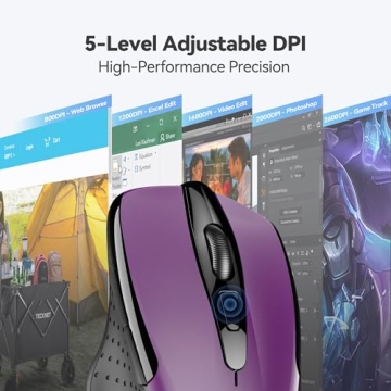 TECKNET Wireless Ergonomic Mouse with 24 Months Battery Life