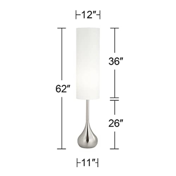 Possini Euro Design Modern Mid-Century Floor Lamp 62 Inches