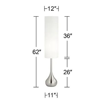 Possini Euro Design Modern Mid-Century Floor Lamp 62 Inches