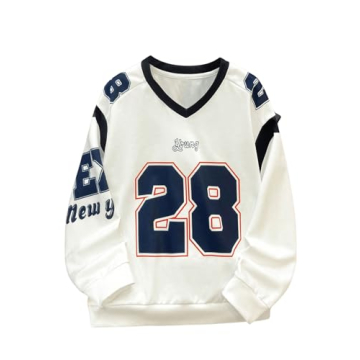 SOLY HUX Boy's Graphic Sweatshirt - V Neck Long Sleeve Pullover Tops with Print