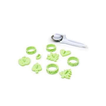 Fox Run Pie Top Cutters and Decorating Kit, 11-Piece Set, Green