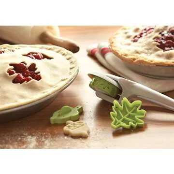 Fox Run Pie Top Cutters and Decorating Kit, 11-Piece Set, Green