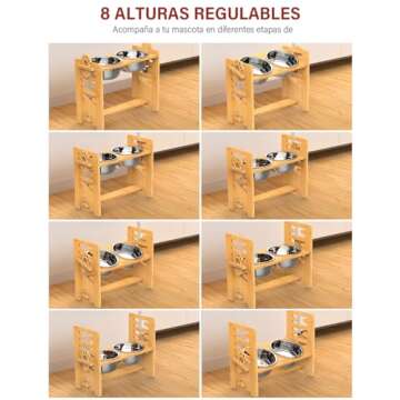 Vantic Elevated Dog Bowls - Adjustable & Sturdy Design