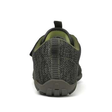 KUBUA Kids Barefoot Shoes Boys Girls Sneakers for Sports Tennis Running Walking Minimalist Naturally Zero Drop Lightweight Splay Shoes A Green 2 Big Kid